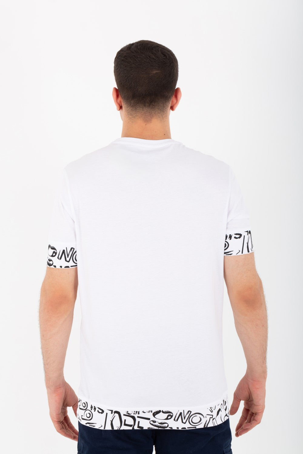 Mens Oversize Round Neck T-shirt With Don't Let Go Print