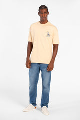 Men's Regular Fit Half Sleeves Crew Neck T-shirt With Front And Back Print