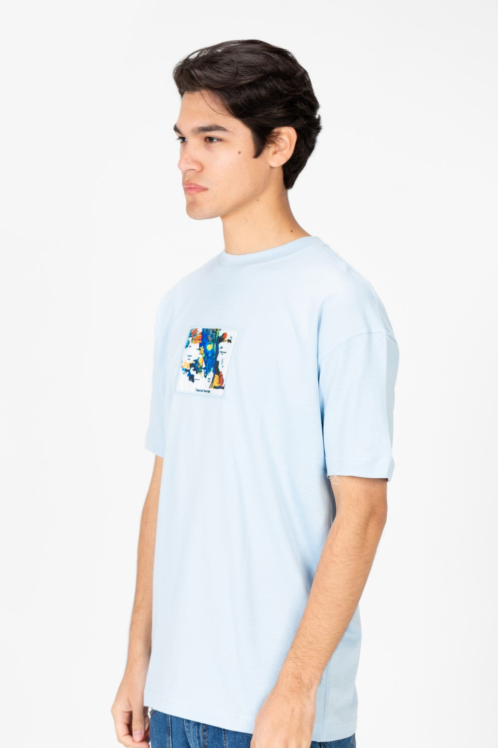 Men's Van Gogh Print Oversized Half Sleeve T-Shirt