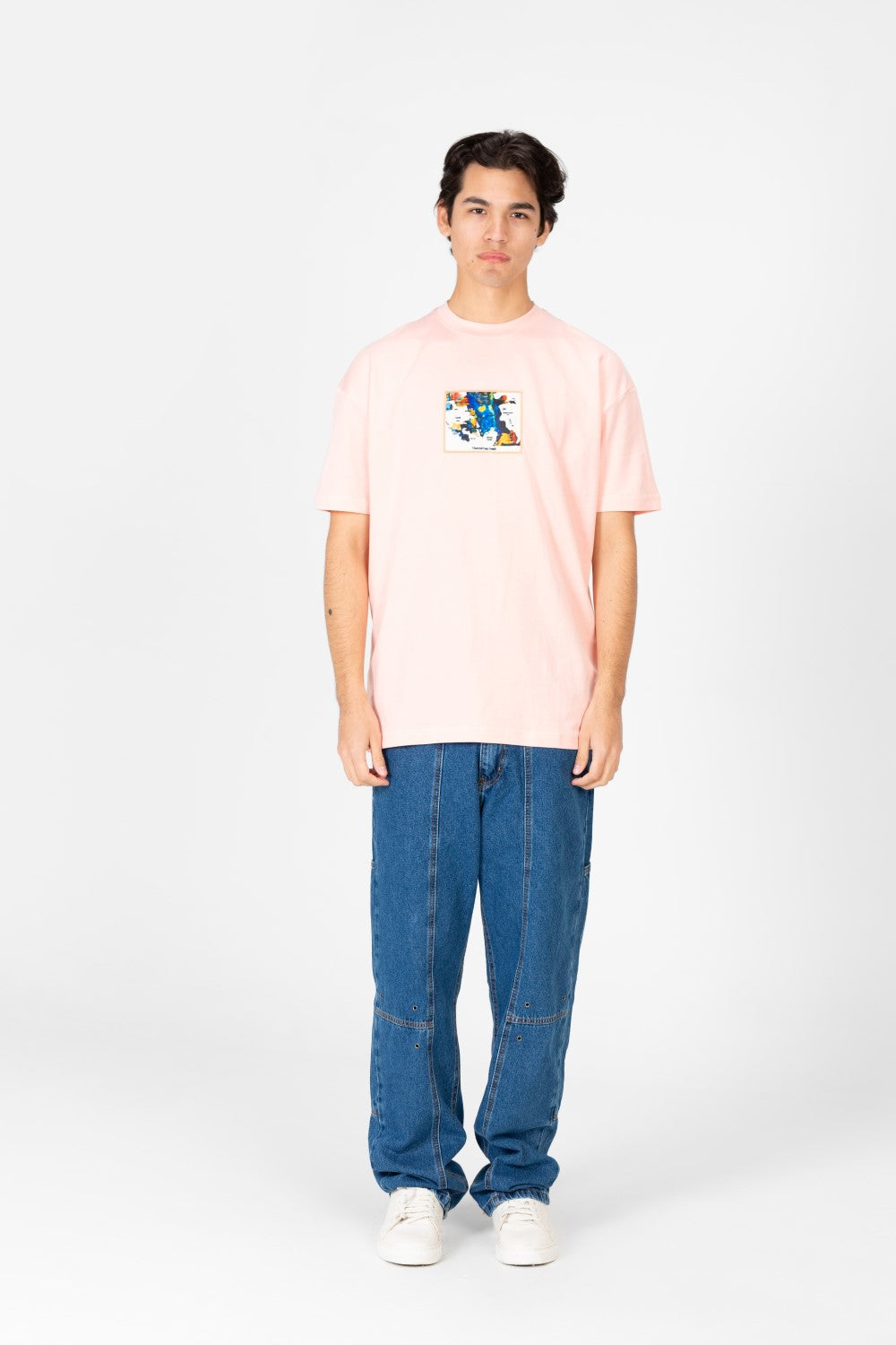 Men's Van Gogh Print Oversized Half Sleeve T-Shirt