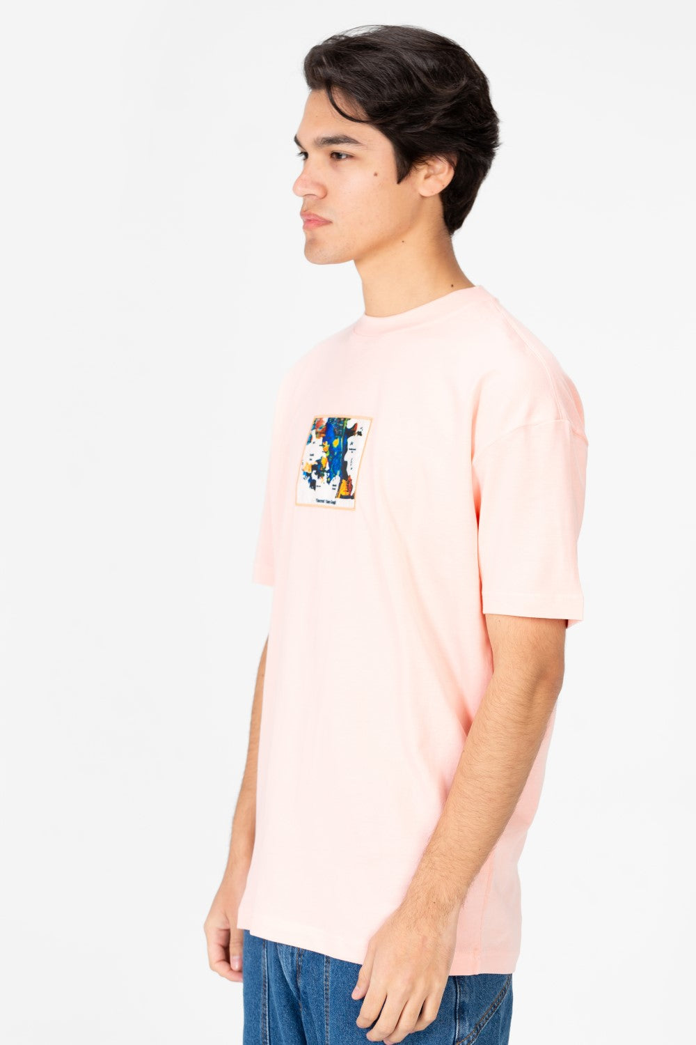 Men's Van Gogh Print Oversized Half Sleeve T-Shirt