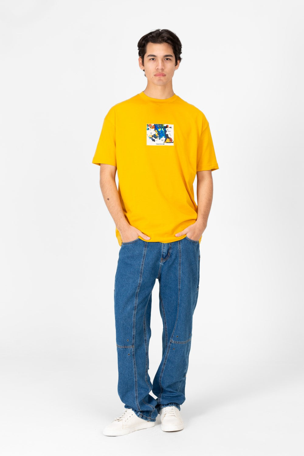 Men's Van Gogh Print Oversized Half Sleeve T-Shirt