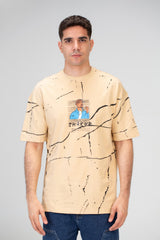Mens Oversize T-shirt With A Round Neck Made Of Summer Melton Material