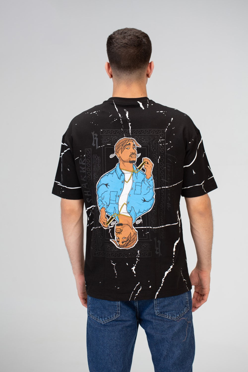 Mens Oversize T-shirt With A Round Neck Made Of Summer Melton Material
