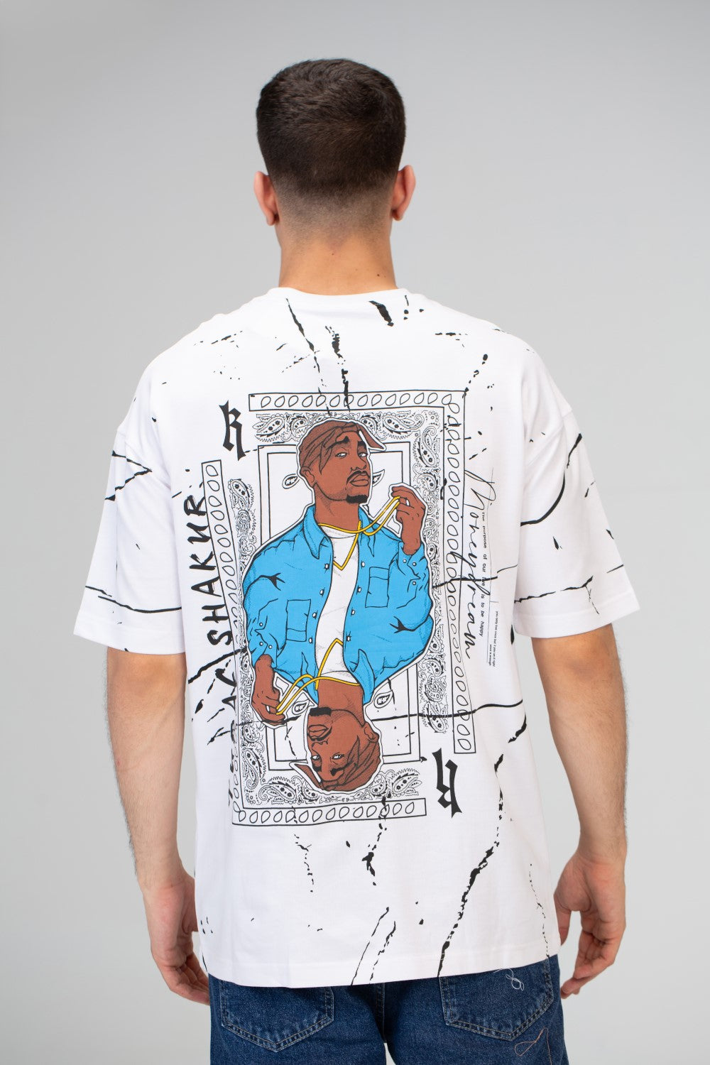 Mens Oversize T-shirt With A Round Neck Made Of Summer Melton Material