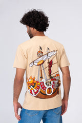 Mens Printed On The Front And Back Soft Cotton T-shirt