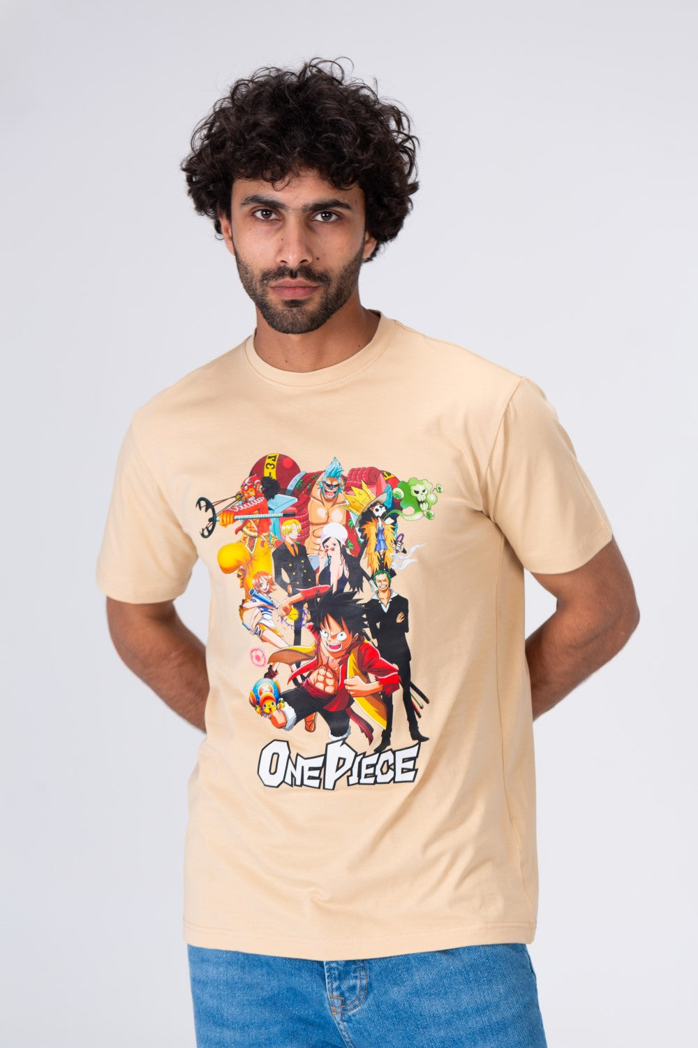 Mens Printed On The Front And Back Soft Cotton T-shirt