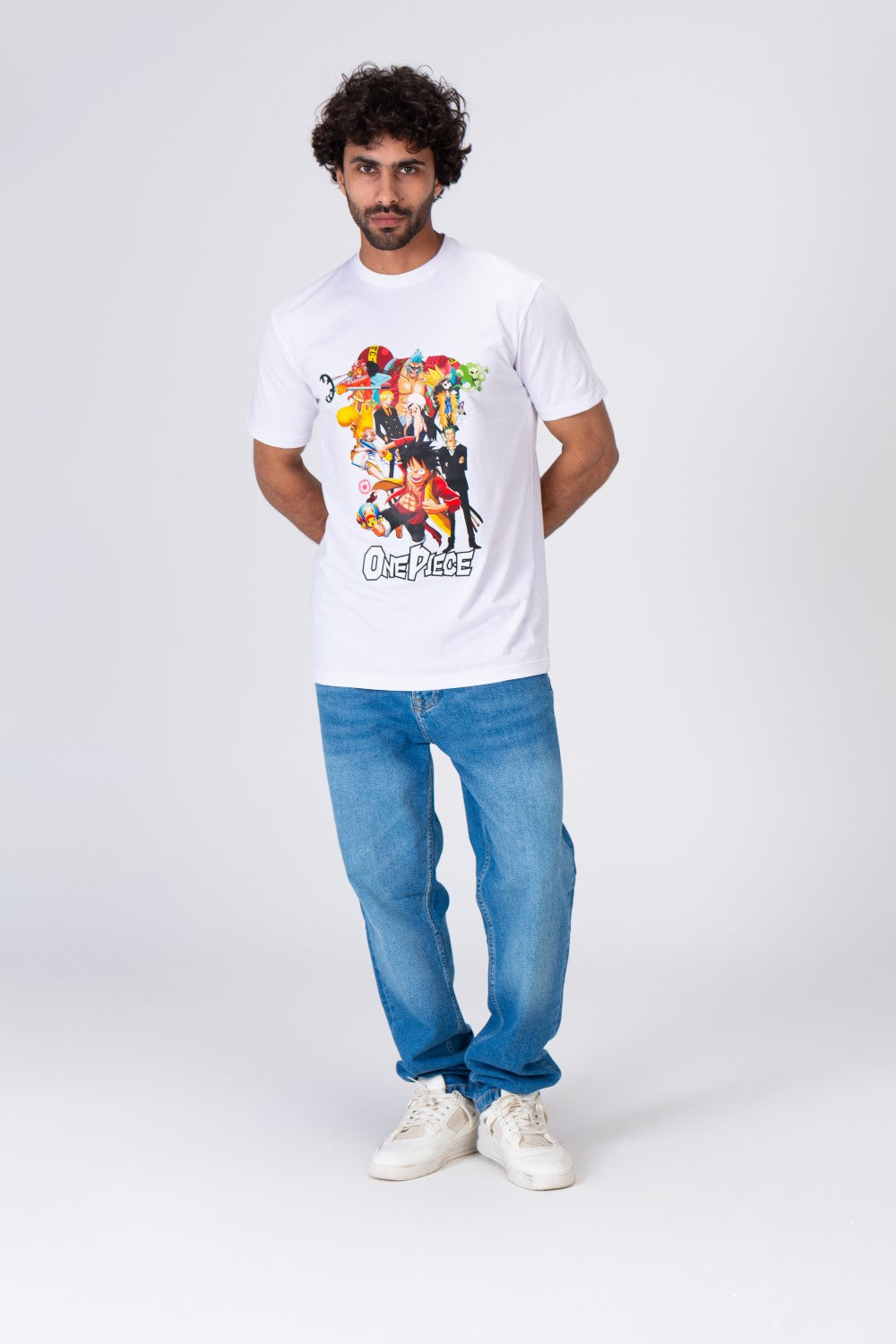 Mens Printed On The Front And Back Soft Cotton T-shirt