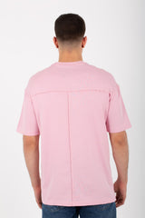 Mens Round Neck Oversize T-shirt With Short Sleeves And A Trendy Cut