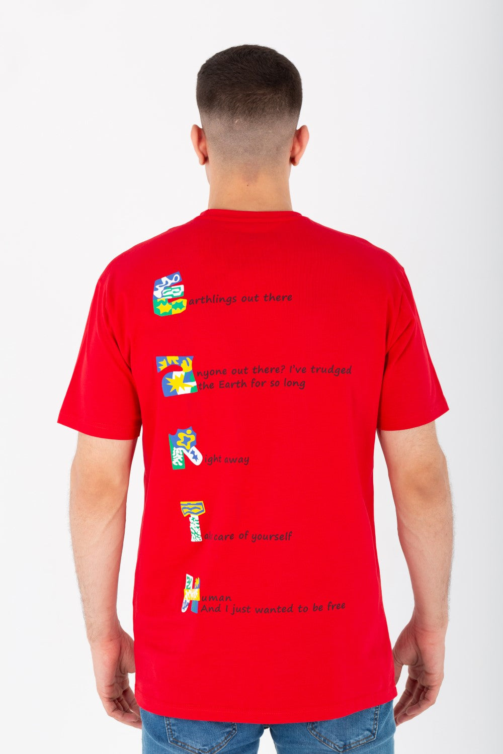 Men's Slim Fit T-shirt With A Round Neck Made Of Summer Melton Material