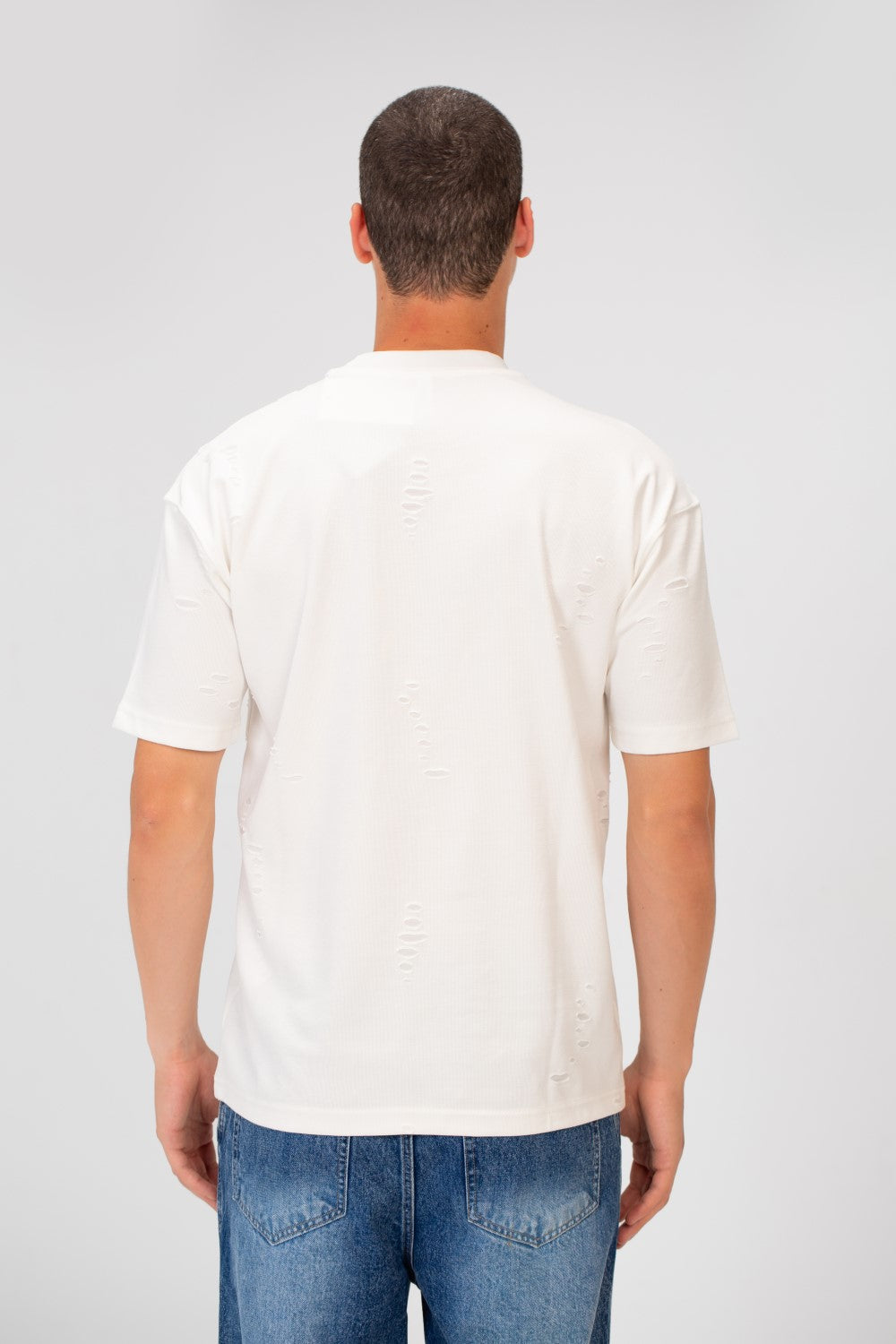 Men's Cutting Regular Fit Round Neck Short Sleeves T-shirt In Basic Colors