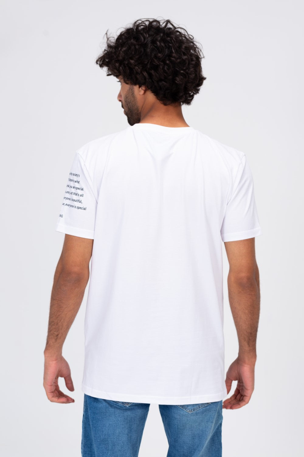 Mens Regular Fit Crew Neck With Go For No Thing Print T-Shirt