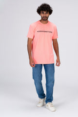 Mens Regular Fit Crew Neck With Go For No Thing Print T-Shirt