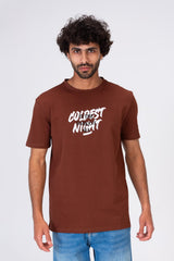 Mens Cotton Half Sleeve T-shirt With Front And Back Print