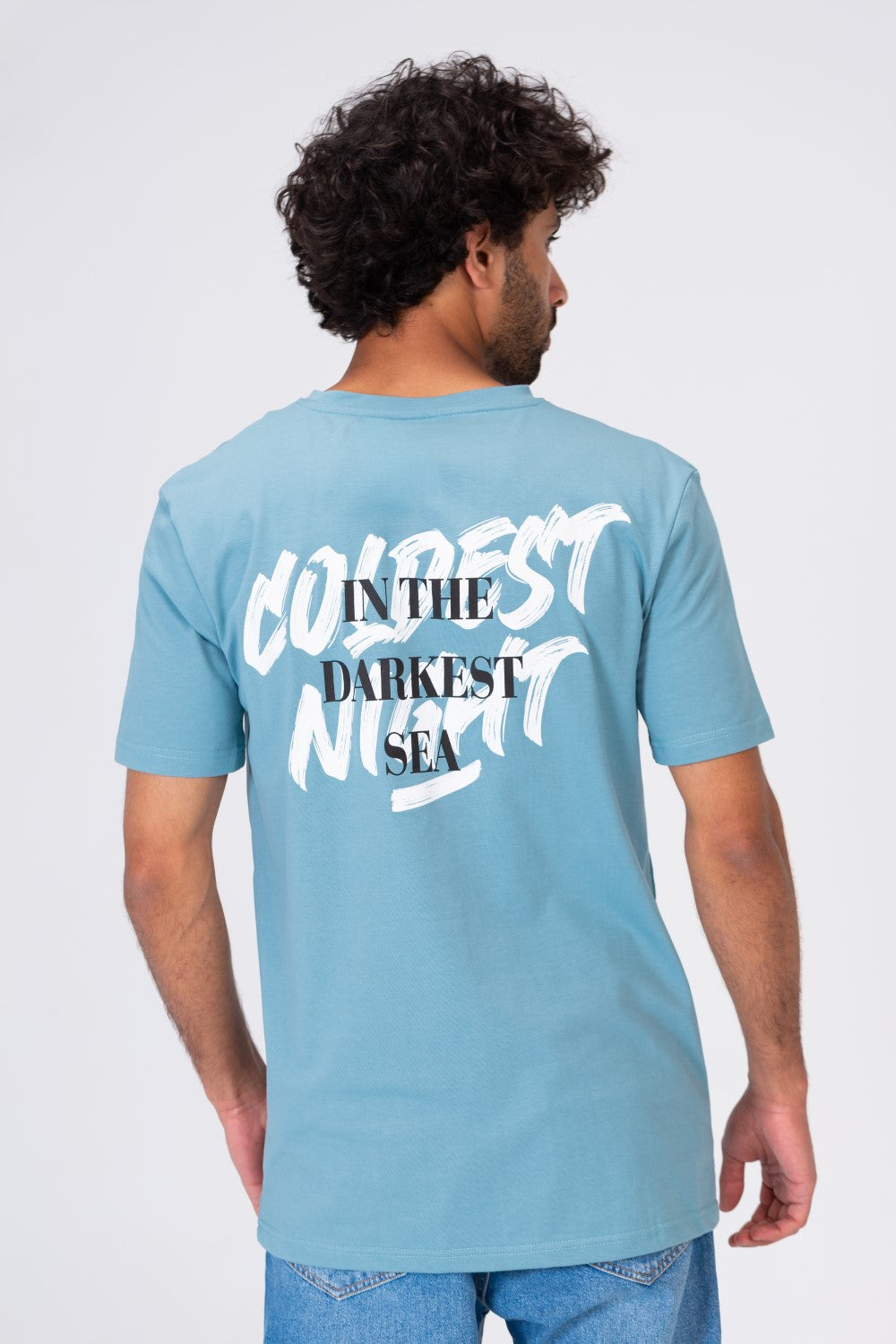 Mens Cotton Half Sleeve T-shirt With Front And Back Print