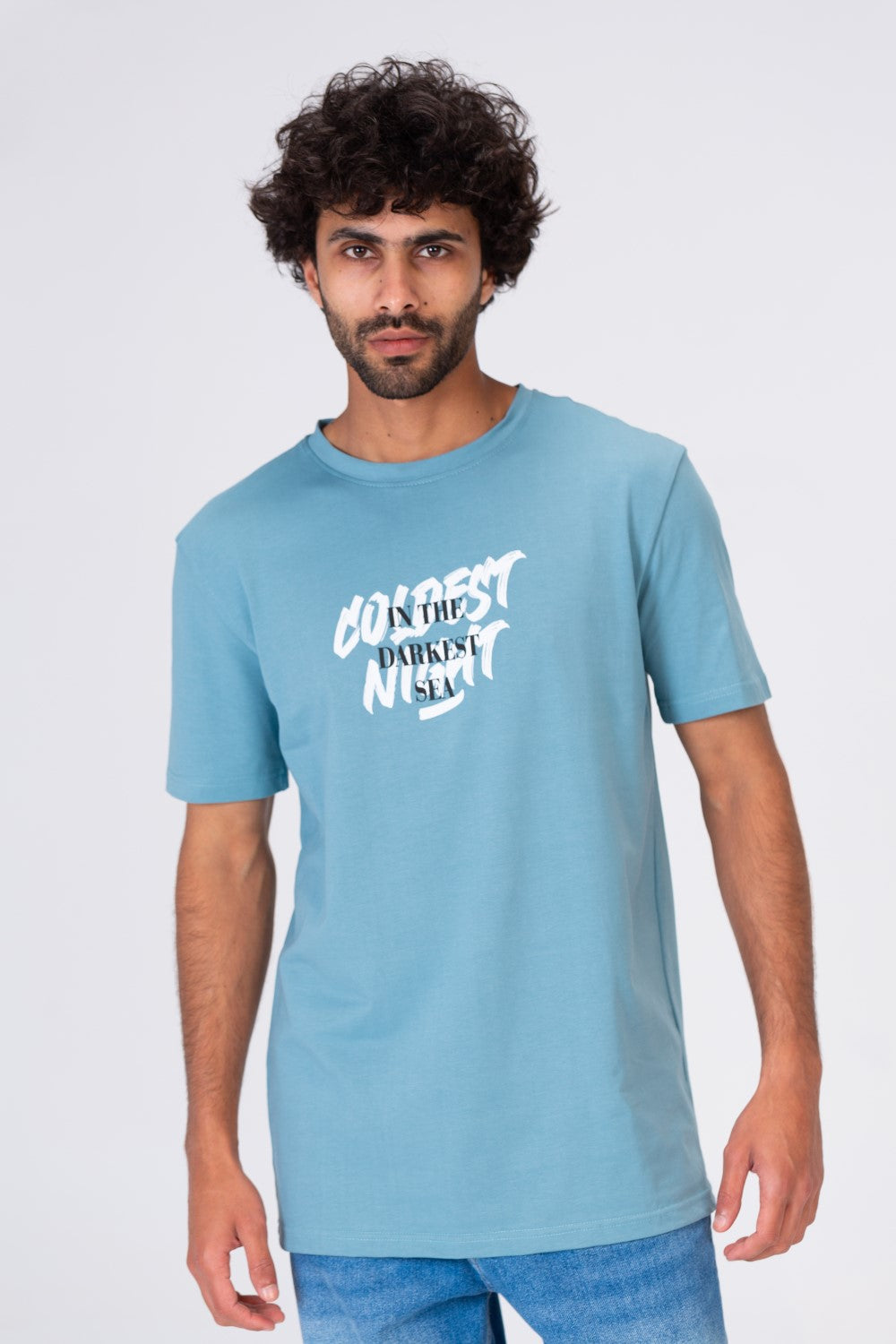Mens Cotton Half Sleeve T-shirt With Front And Back Print