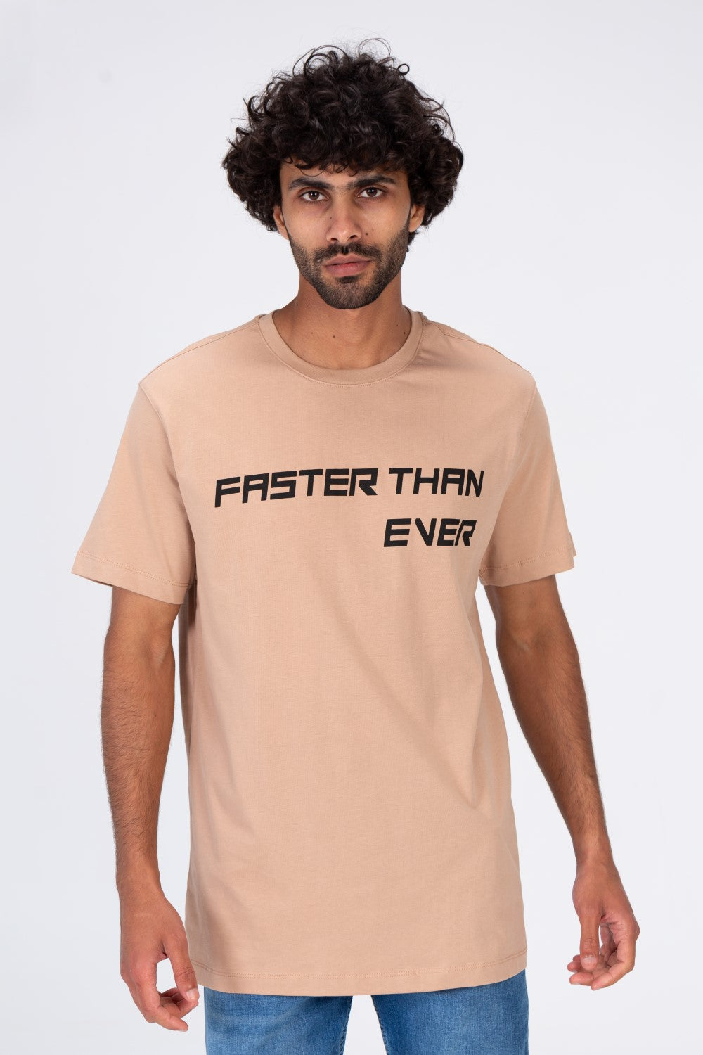 Mens T-shirt With Front Print And Trendy Summer Colors