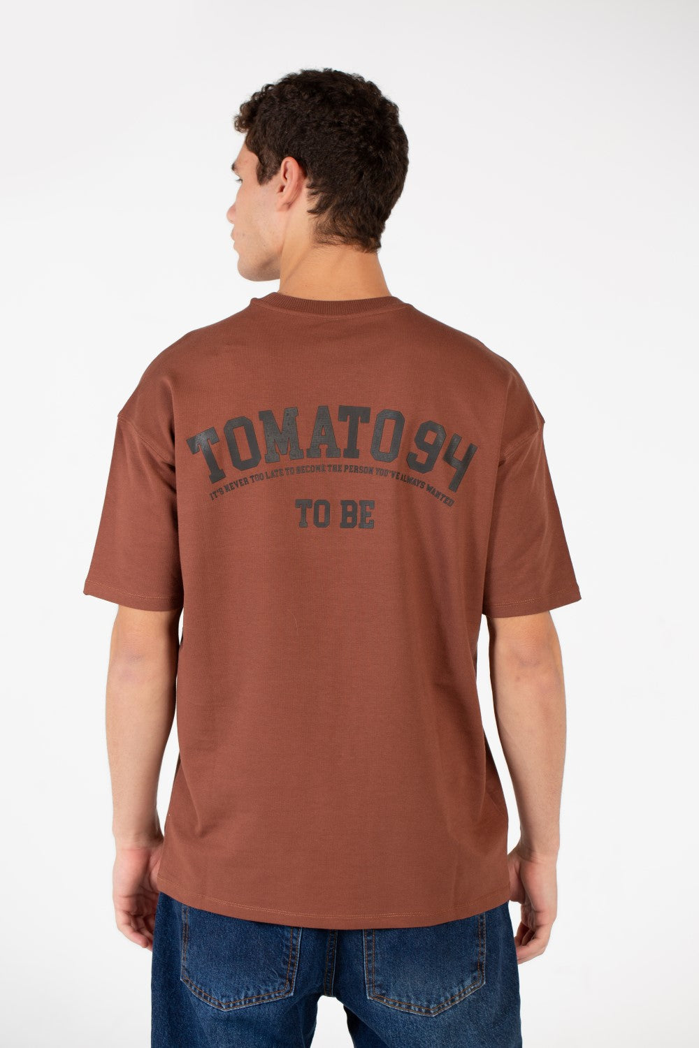 Men's Slim Fit Melton Printed Crew Neck T-Shirt