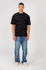 تي شيرت رجالي تاي داي بقصة عادية بأكمام قصيرة وياقة دائرية خامة عالية الجودة