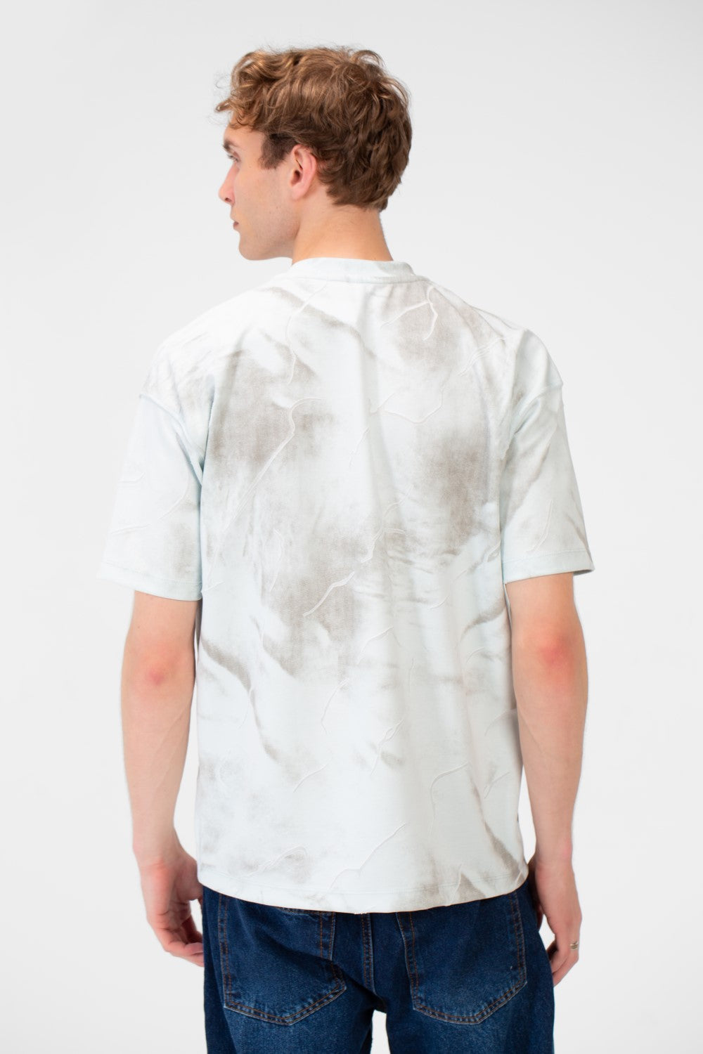 Men's Printed Half-Sleeve Regular Fit Round Neck T-shirt