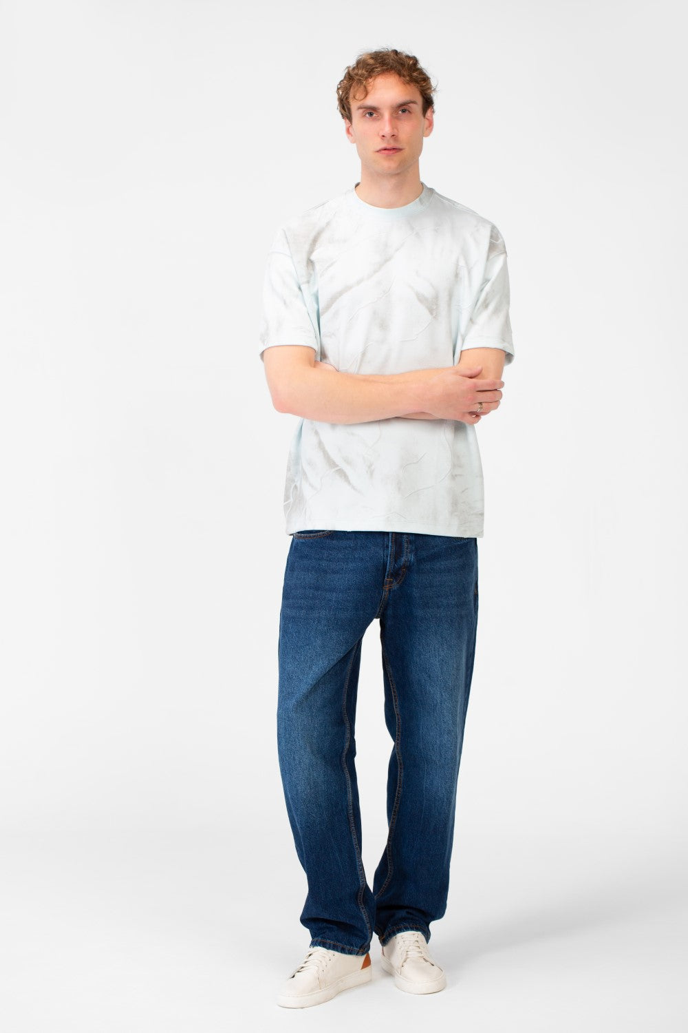 Men's Printed Half-Sleeve Regular Fit Round Neck T-shirt