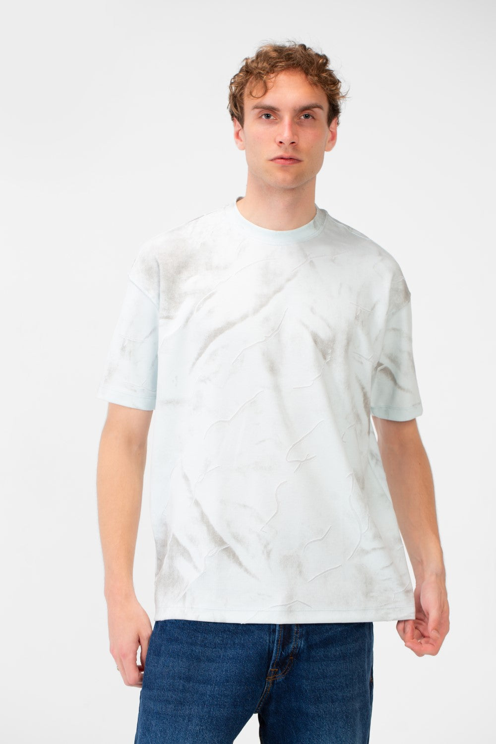 Men's Printed Half-Sleeve Regular Fit Round Neck T-shirt