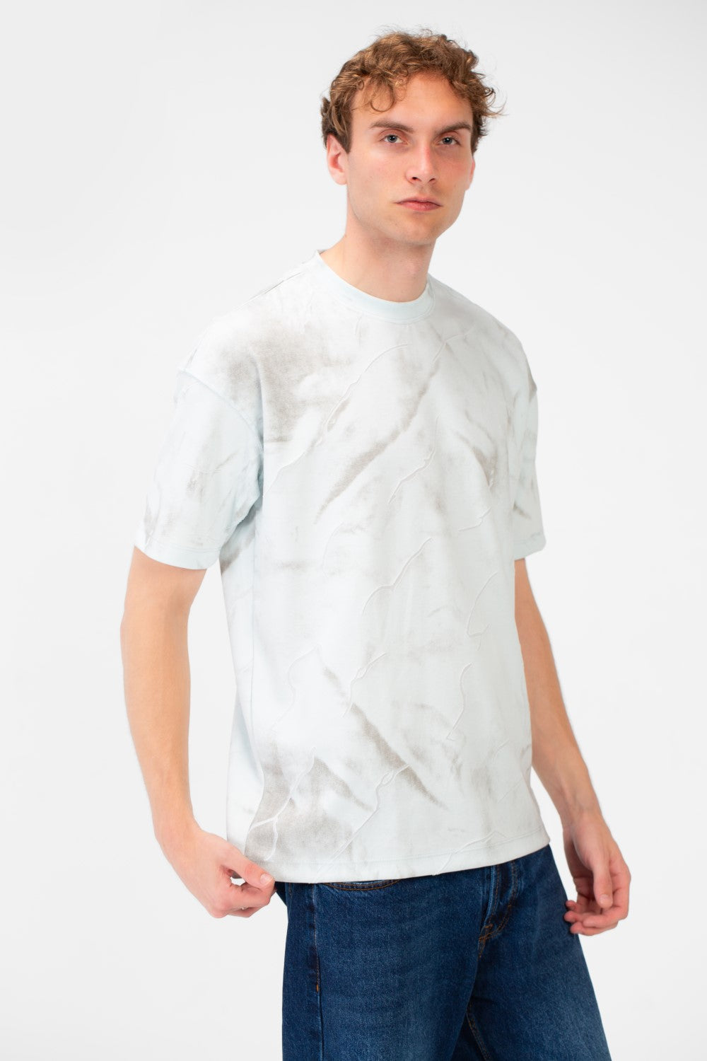 Men's Printed Half-Sleeve Regular Fit Round Neck T-shirt