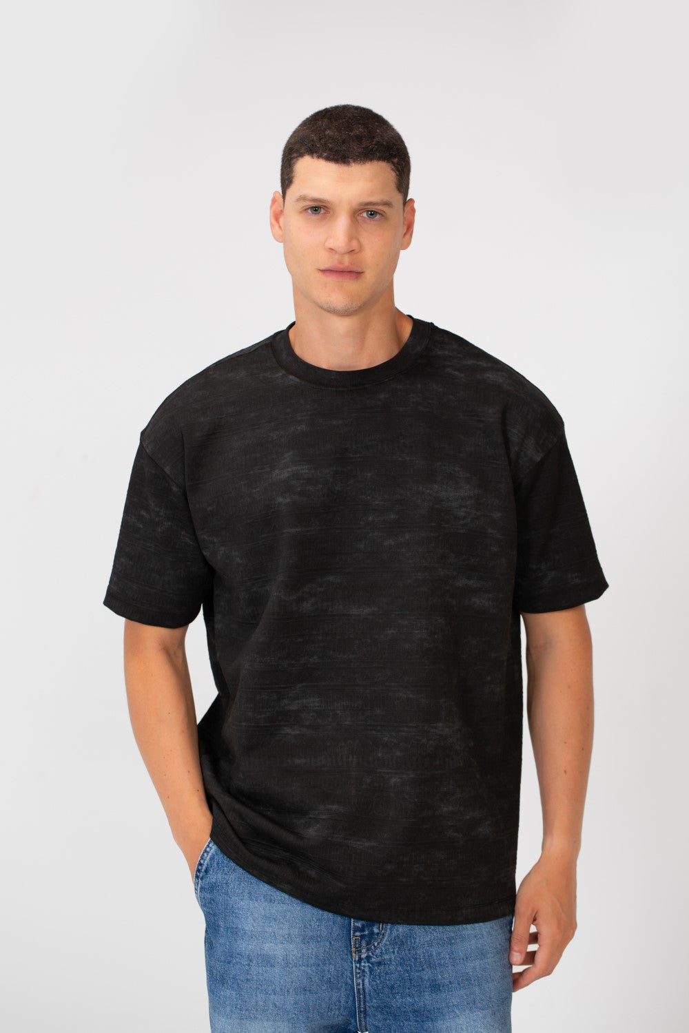 Men's Crew Neck Regular Fit Tie Die Short Sleeve T-shirt