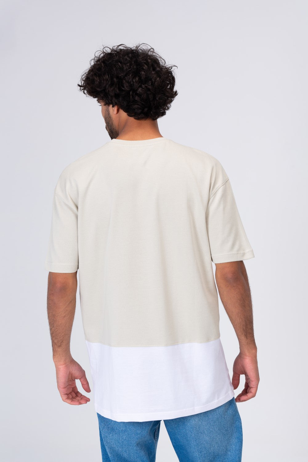 Mens Printed Long T-shirt With Unique Cut
