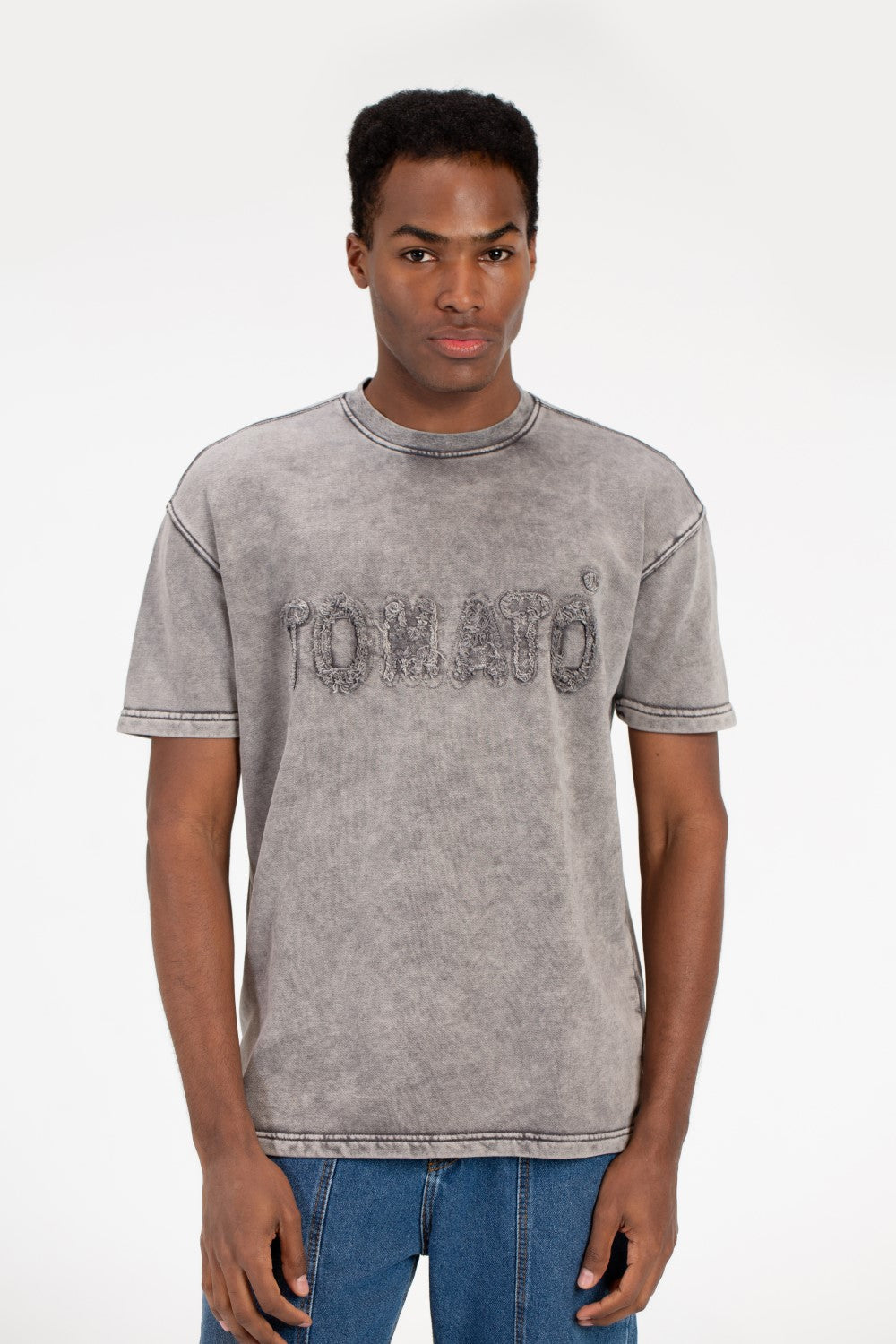 Men's Tomato Crew Neck Half Sleeve T-Shirt