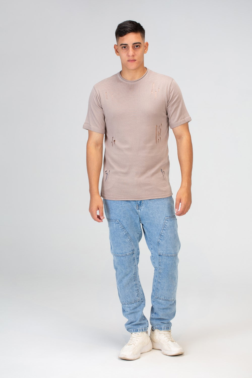 Mens Slim Fit Plain Basic T-Shirt with Short Sleeves And a modern Cut