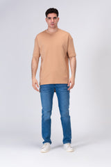 Mens Basic Plain Long Back T-shirt With A Unique Modern Cut