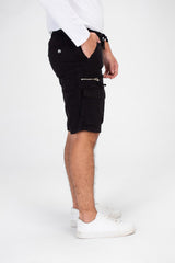 Men's Gabardine Short With Elastic Waistband Side Pockets And A Trendy Cut