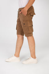 Men's Gabardine Short With Elastic Waistband And Pockets In High Quality Design