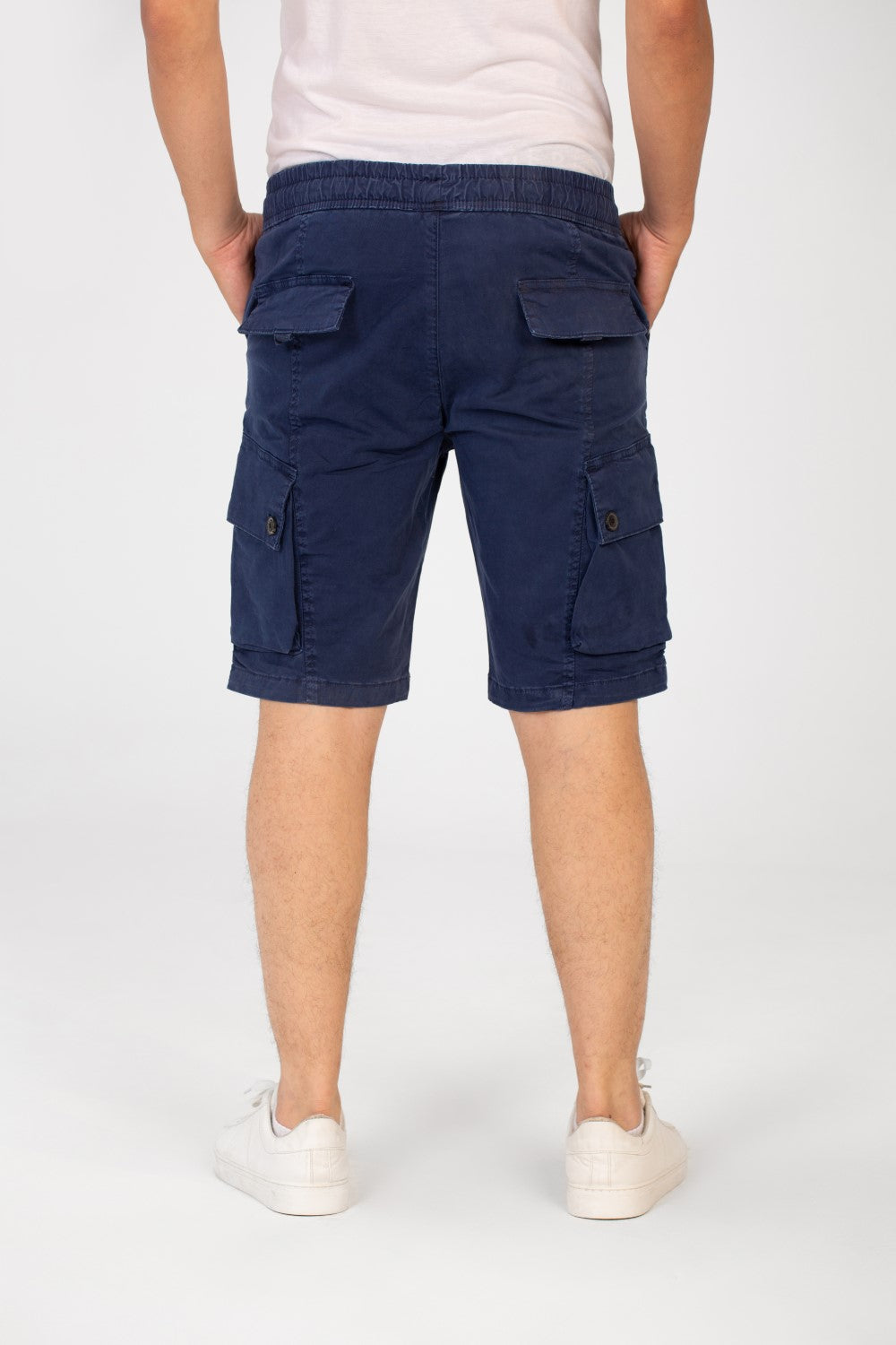 Men's Gabardine Short With Elastic Waistband And Pockets In High Quality Design
