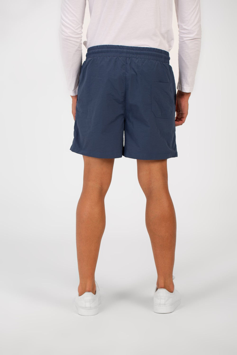 Men's Basic Plain Waterproof Swim Short With Drawstring And Pockets