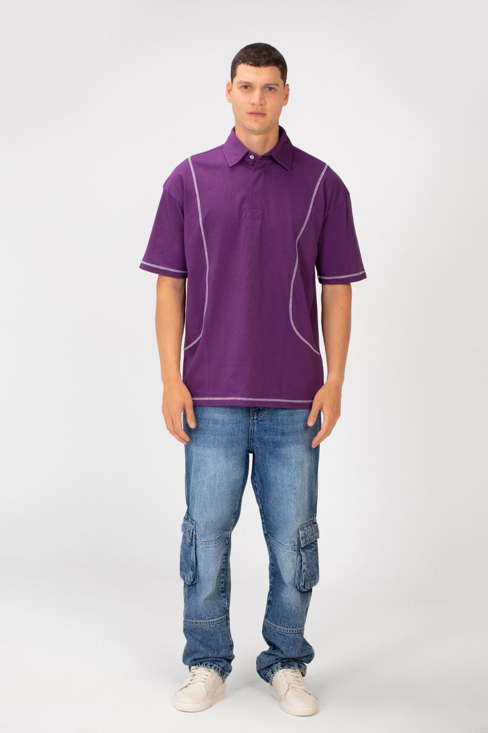 Men's Polo Collar Regular Fit Half Sleeve T-Shirt with Unique Modern Cut