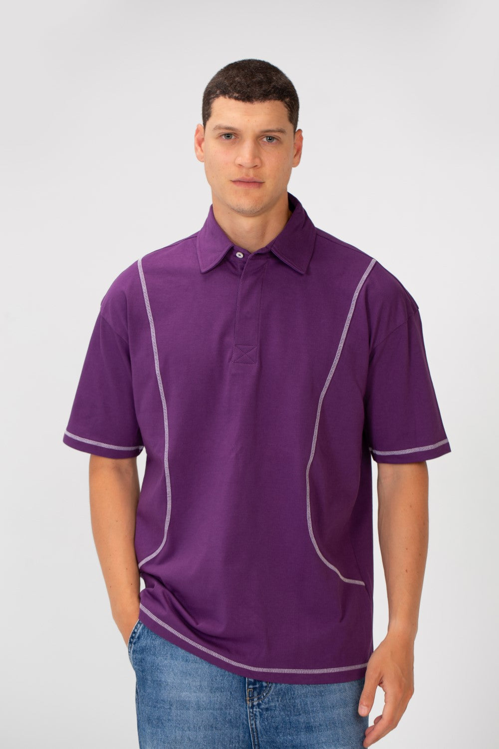 Men's Polo Collar Regular Fit Half Sleeve T-Shirt with Unique Modern Cut
