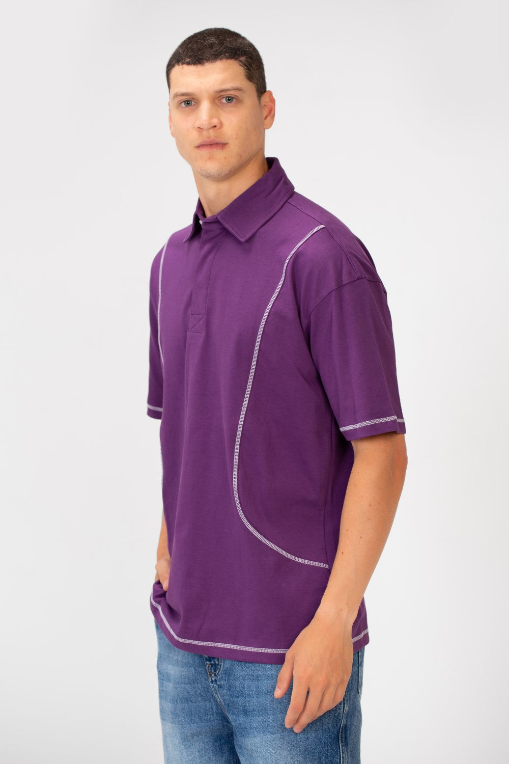 Men's Polo Collar Regular Fit Half Sleeve T-Shirt with Unique Modern Cut
