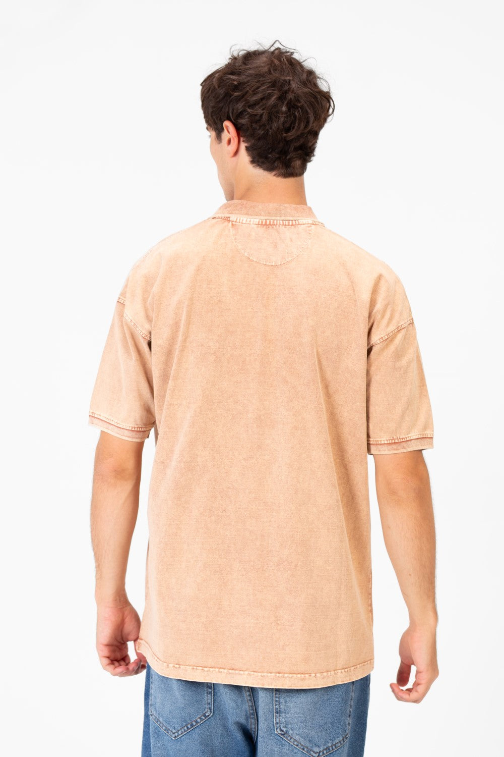 Men's Regular Fit Polo T-Shirt With Front Half Buttons And Short Sleeves