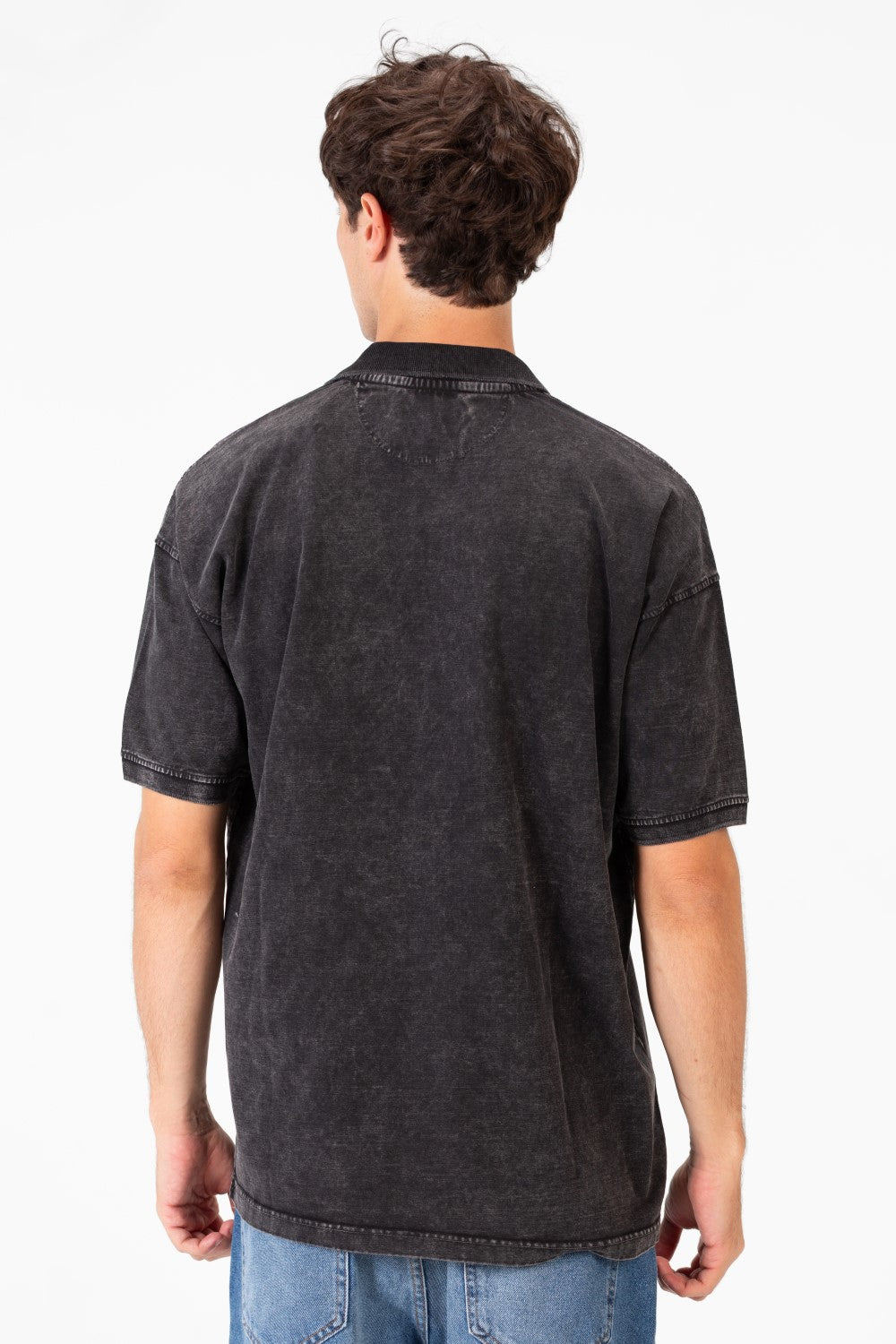 Men's Regular Fit Polo T-Shirt With Front Half Buttons And Short Sleeves