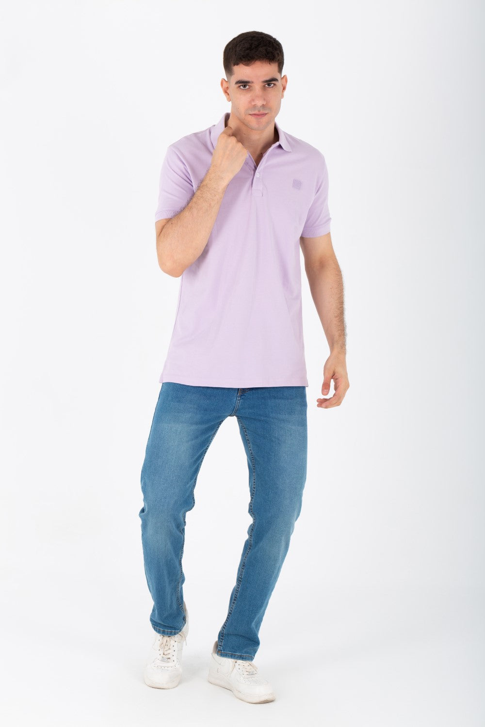 قميص بولو رجالي بقصة عادية مع ياقة وشارة Tomato