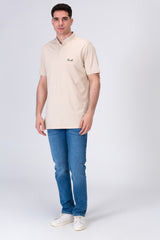 Men's Polo Regular Fit Half Sleeves T-shirt  With Tomato Badge Print