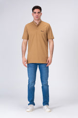 Men's Polo Regular Fit Half Sleeves T-shirt  With Tomato Badge Print