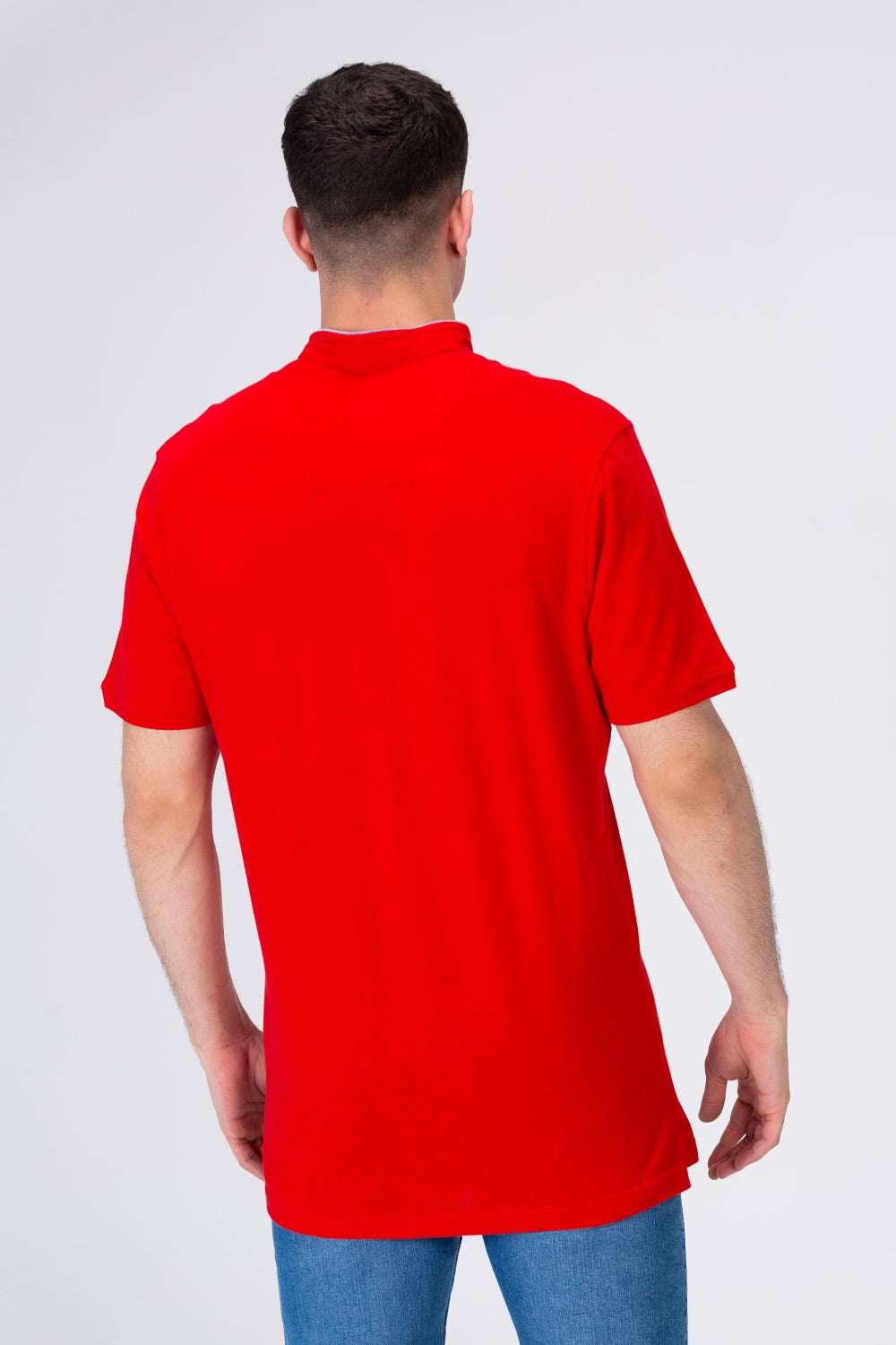 Men's Polo Regular Fit Half Sleeves T-shirt  With Tomato Badge Print