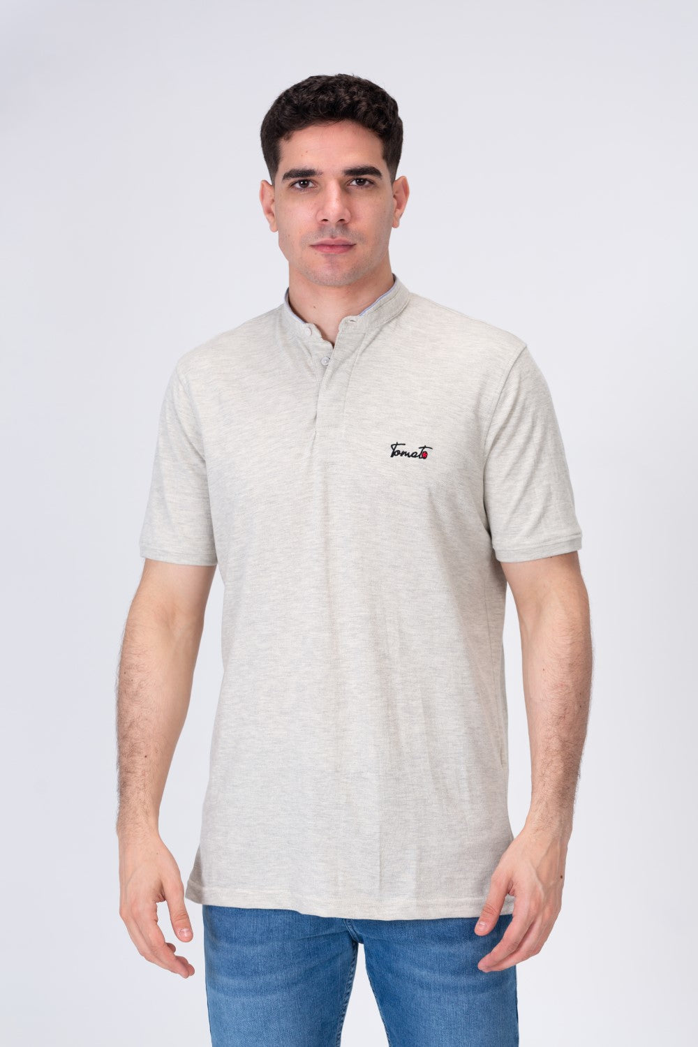 Men's Polo Regular Fit Half Sleeves T-shirt  With Tomato Badge Print