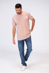 Mens Slim Fit Half Sleeve Polo T-shirt With Tomato Print On The Front