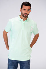 Mens Slim Fit Half Sleeve Polo T-shirt With Tomato Print On The Front