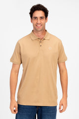 Men's Tomato Slim Fit Half Button Polo T-Shirt