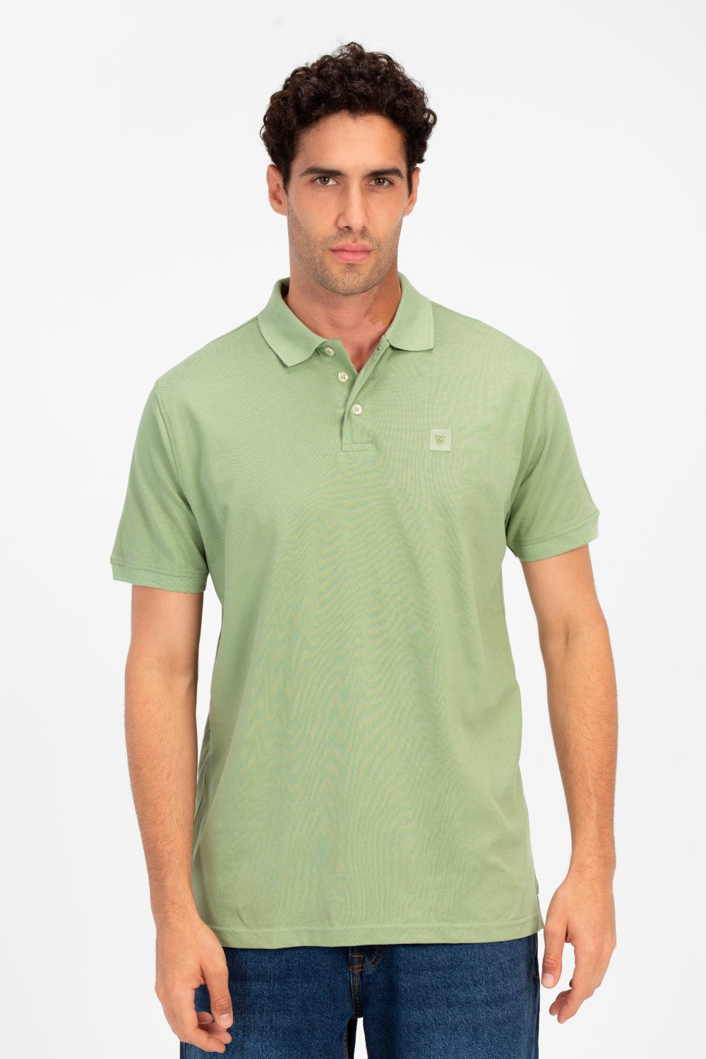 Men's Tomato Slim Fit Half Button Polo T-Shirt